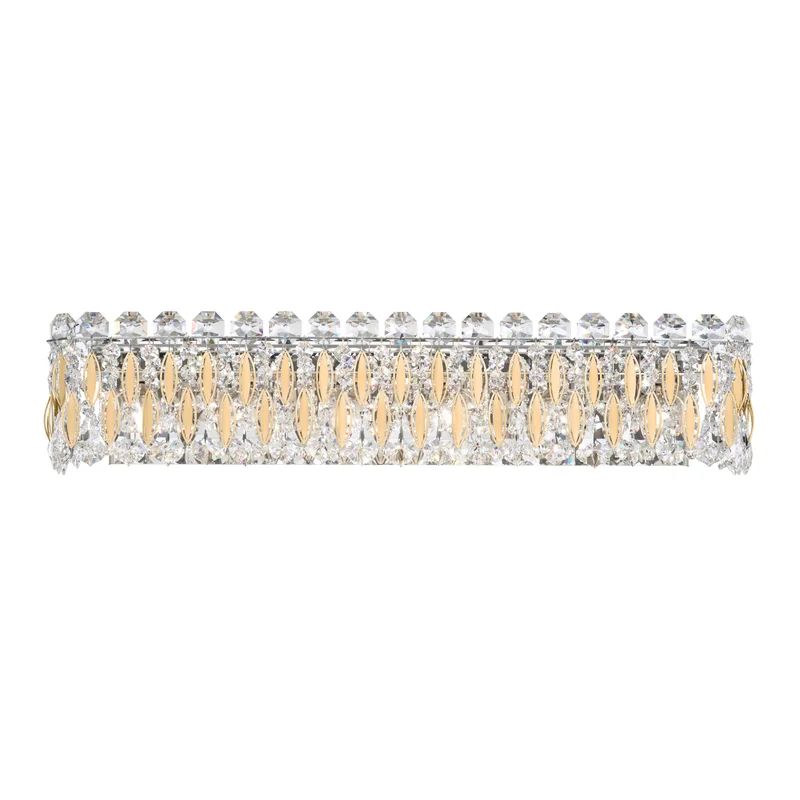 Heirloom Gold 6-Light Vanity Sconce with Clear Heritage Crystals