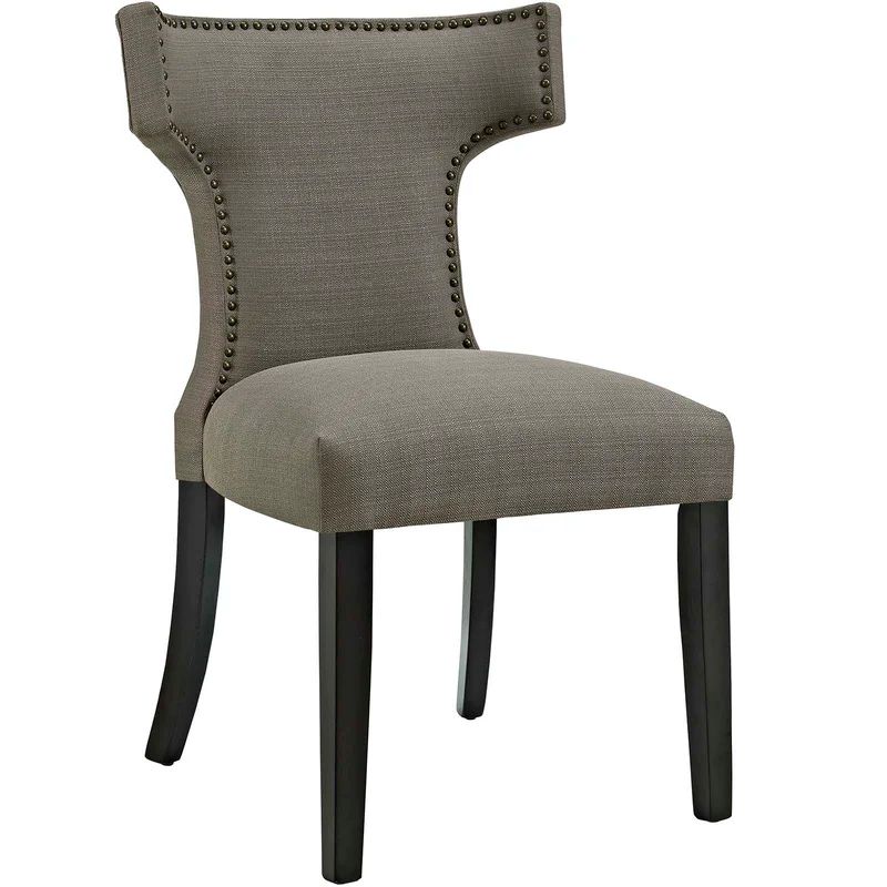 Taupe Brown Parsons High-Back Upholstered Side Chair
