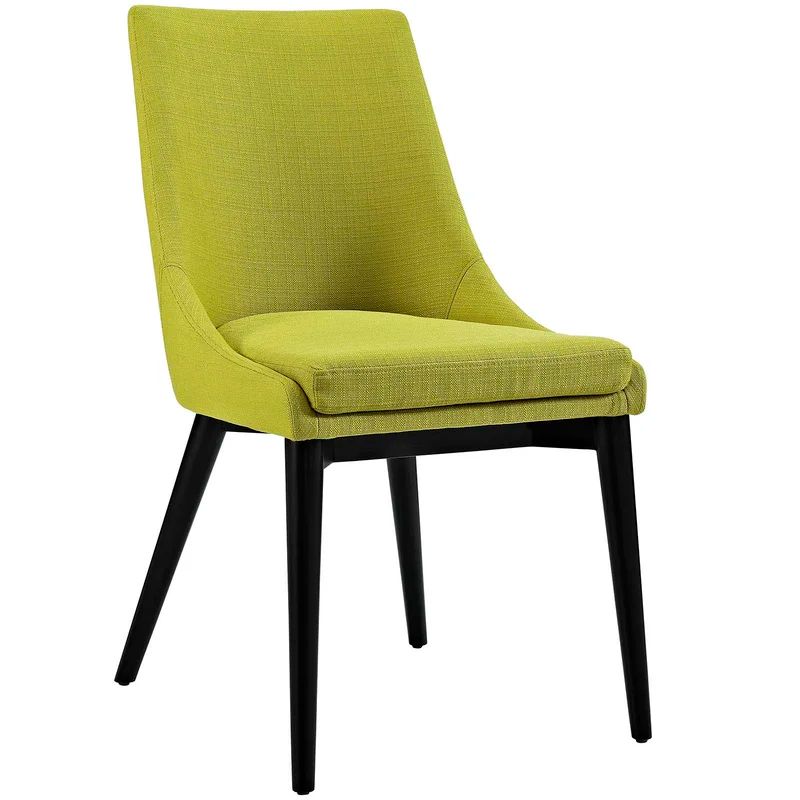 Viscount Wheatgrass Upholstered Parsons Side Chair with Black Wood Legs