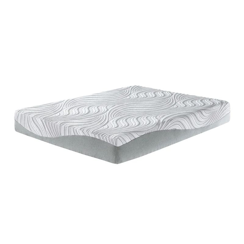 Serene White 10'' Contemporary Queen Memory Foam Adjustable Bed