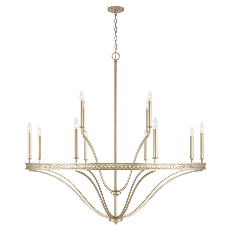 Isabella Winter Gold 12-Light Ornate Chandelier