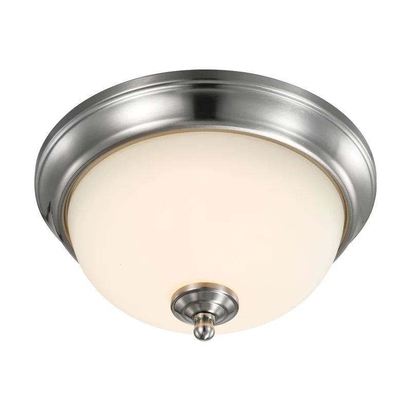 Transitional Brushed Nickel 10.8" LED Flush Mount Light