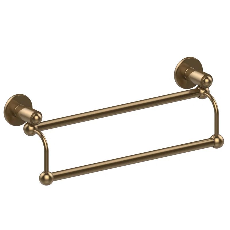 Brushed Bronze Double Wall Mounted Towel Bar, 30 Inch
