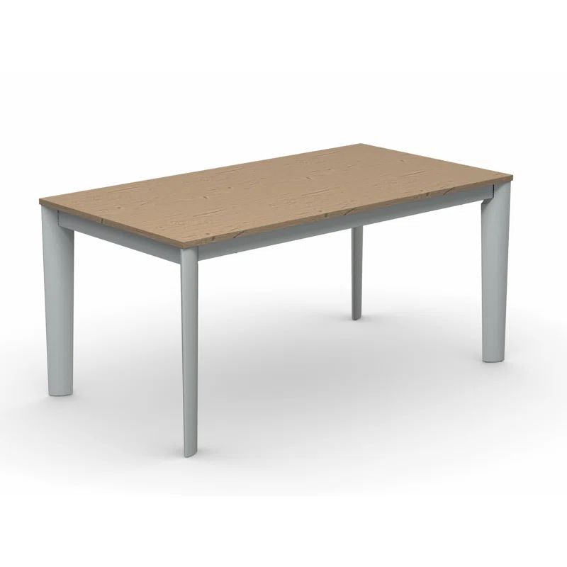 Natural Oak Extendable Dining Table with Metal Frame