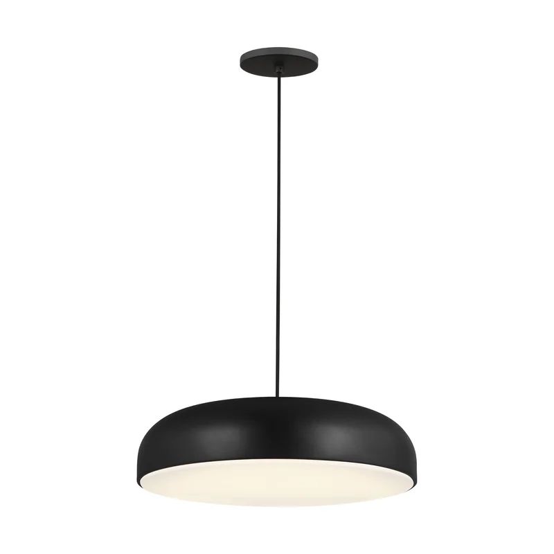 Kosa Nightshade Black 18" LED Dome Pendant for Indoor/Outdoor