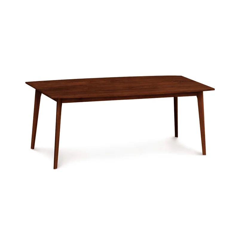 Cognac Cherry Mid-Century Modern Extendable Dining Table