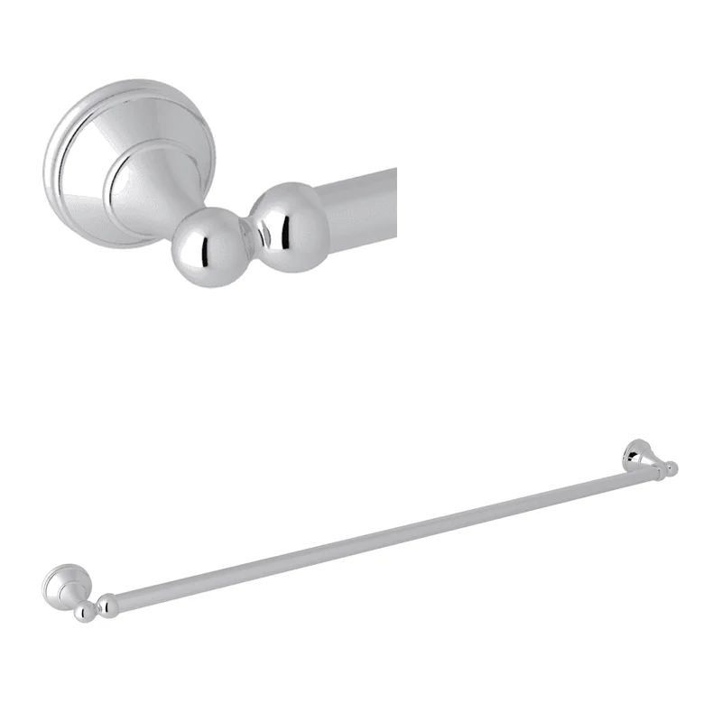 Polished Nickel 32" Wall Mounted Towel Bar