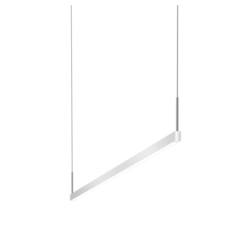 Bright Satin Aluminum Thin-Line 48" LED Pendant Light