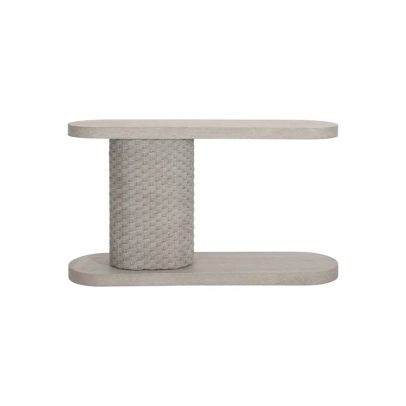 Acosta 58'' Beige and Gray Wood Stone Console Table