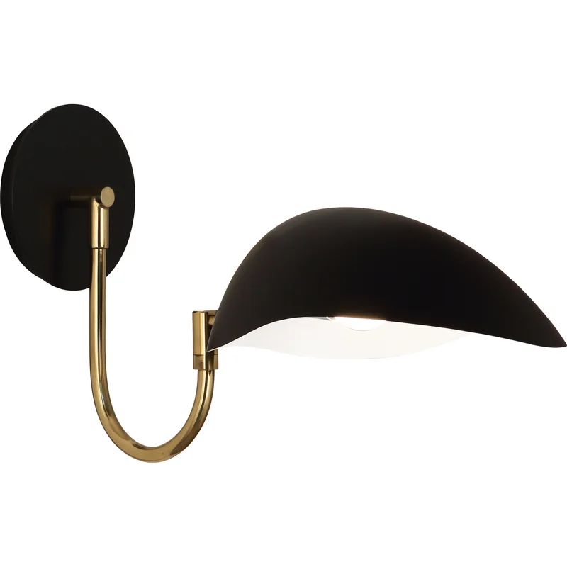 Racer Matte Black Dimmable Swing Arm Sconce with Plug-In Option