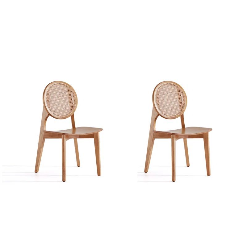Versailles Nature Cane Mid-Century Modern Side Chair