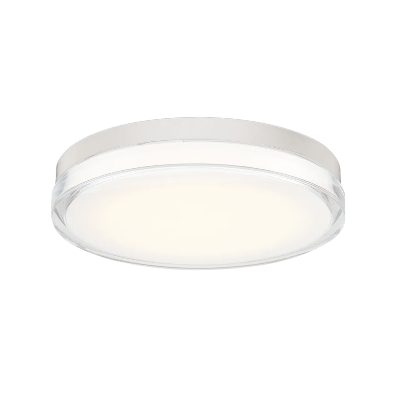 Sleek 15" Stainless Steel LED Flush Mount for Indoor/Outdoor Use