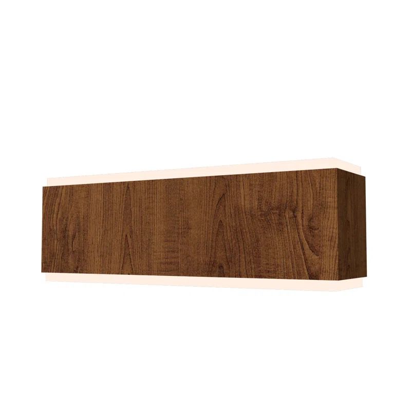 Imbuia Wood and Stone Modern Wall Sconce
