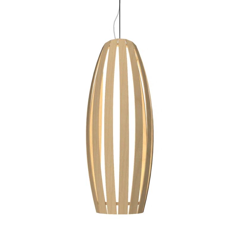 Maple and Silver Mini Geometric LED Pendant Light