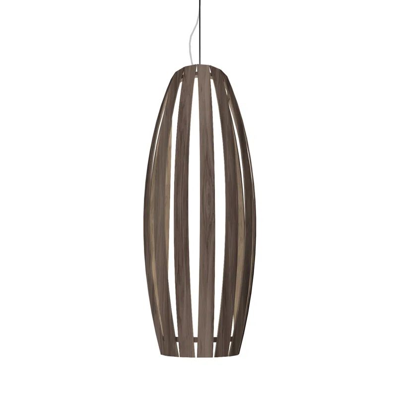American Walnut Indoor/Outdoor Mini Geometric Pendant Light