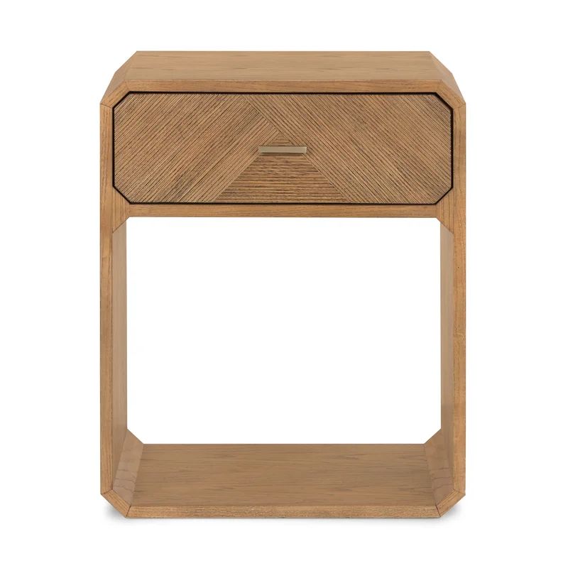 Contemporary Caspian 20.5'' Brown Ash Veneer Nightstand