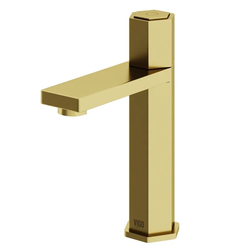 Matte Brushed Gold Single Handle Bathroom Faucet