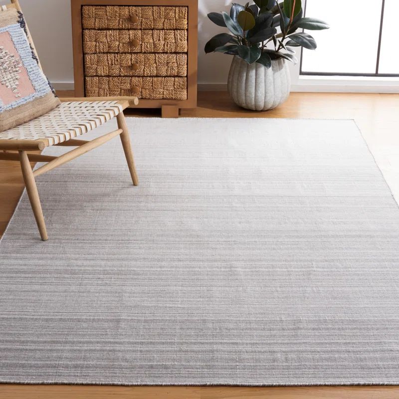 Bohemian Gray Synthetic Flatweave 4' x 6' Area Rug