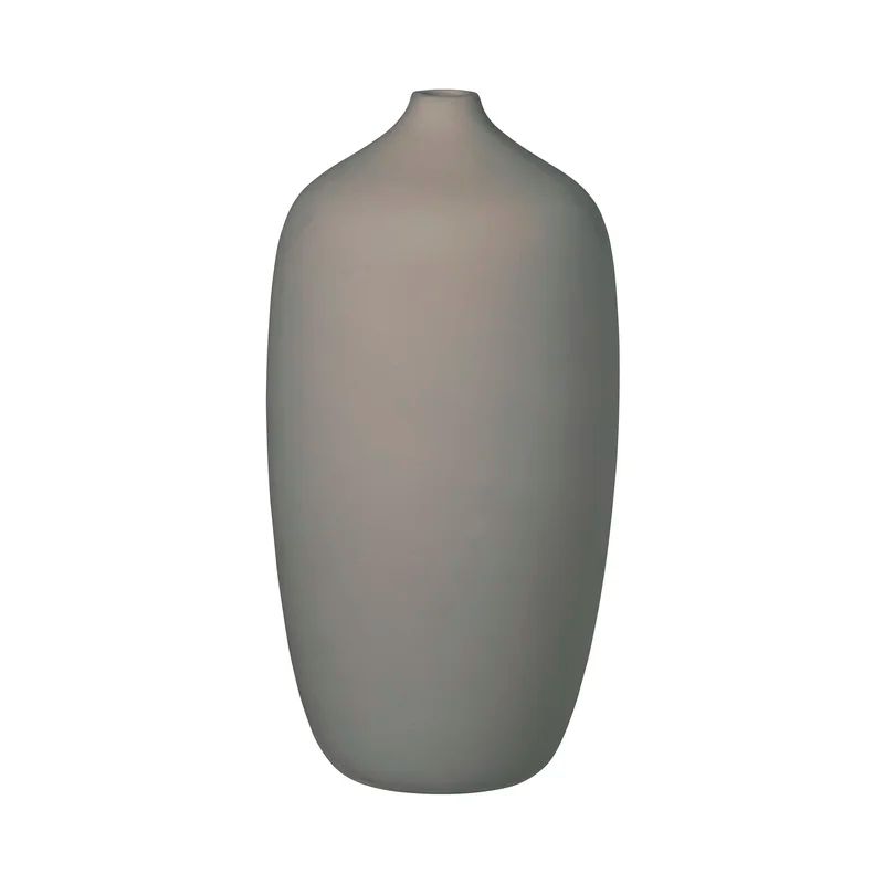 Frederike Martens Tulip Shape Ceramic Table Vase in Satellite Taupe
