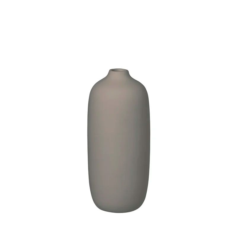 Ceola Tulip-Shaped Ceramic Table Vase in Satellite Taupe