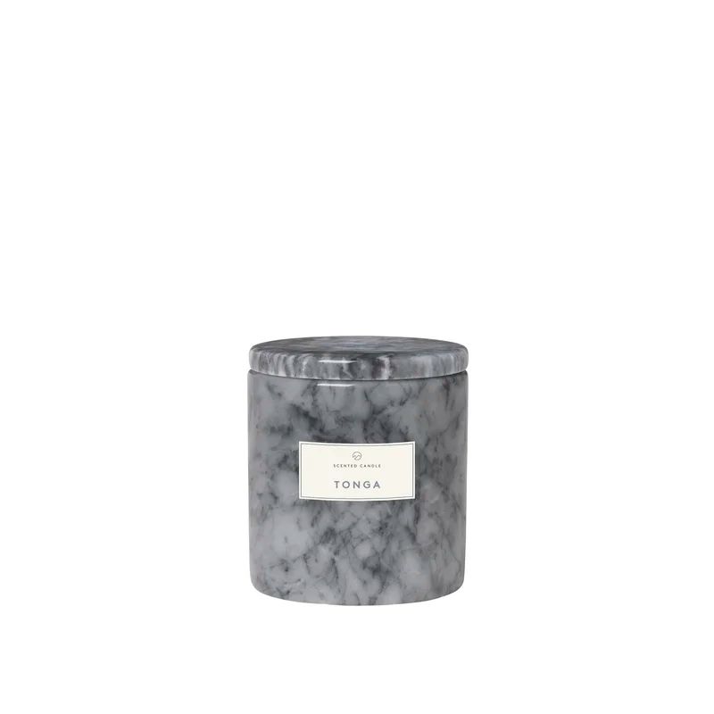 Lavender & Gray Soy Scented Jar Candle with Marble Lid