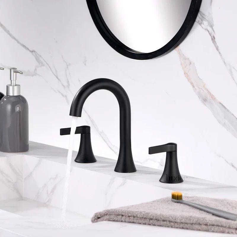 Luxury Modern 8" Wide 2-Handle Bathroom Faucet in Oil Rubbed Bronze