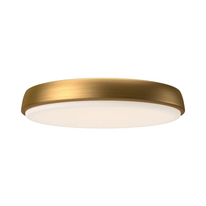 Aged Gold 15" Aluminum LED Flush Mount Light