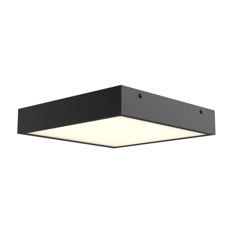 Sydney Matte Black Rectangular LED Flush Mount Light