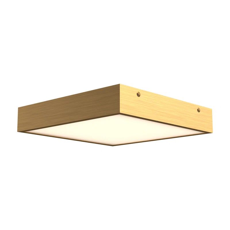 Sydney 14'' Matte Black and Aged Gold LED Flush Mount