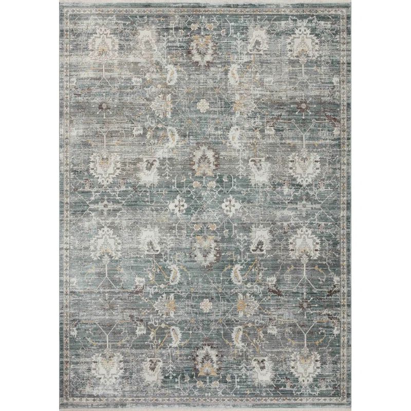 Lagoon Ivory Synthetic Rectangular Stain-Resistant Rug 11'6" x 15'5"