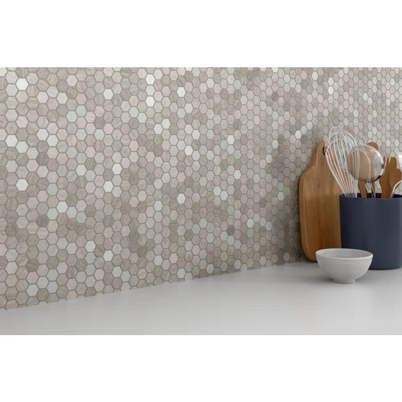 Gray Natural Stone Hexagon Mosaic Tile for Kitchen and Bathroom