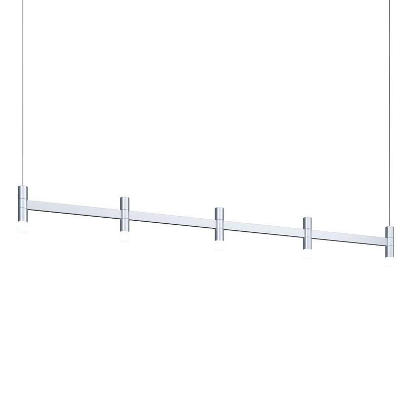 Sonneman Staccato 57'' Bright Satin Aluminum LED Drum Pendant