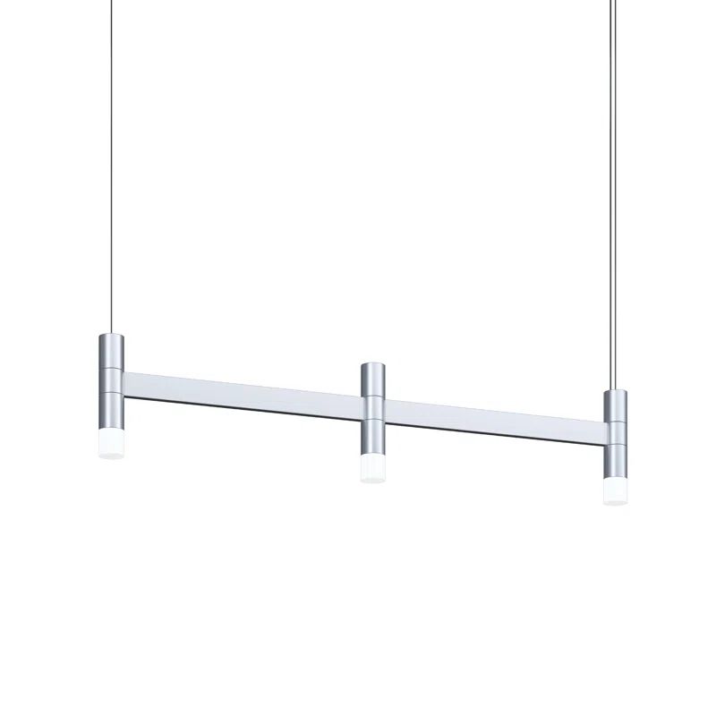 Systema Staccato 29'' Bright Satin Aluminum LED Island Pendant