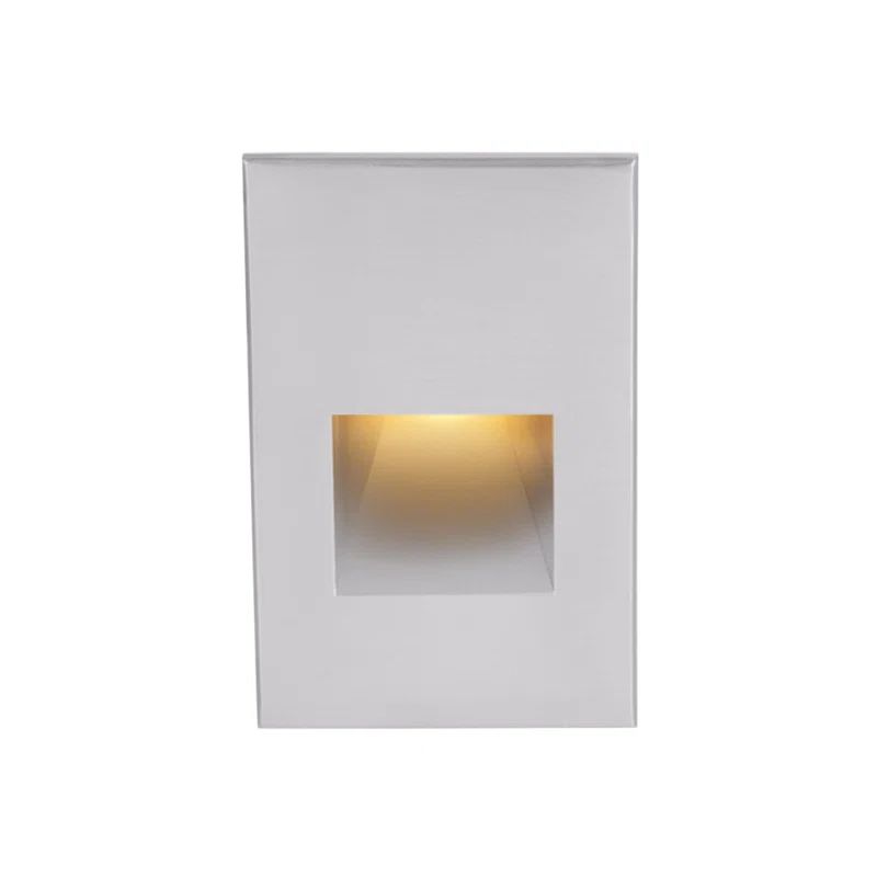 Sleek White Aluminum LED Step and Wall Light, Amber Glow