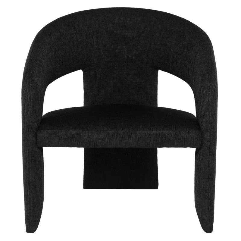 Nuevo Anise Activated Charcoal Upholstered Armchair with Plastic Glides