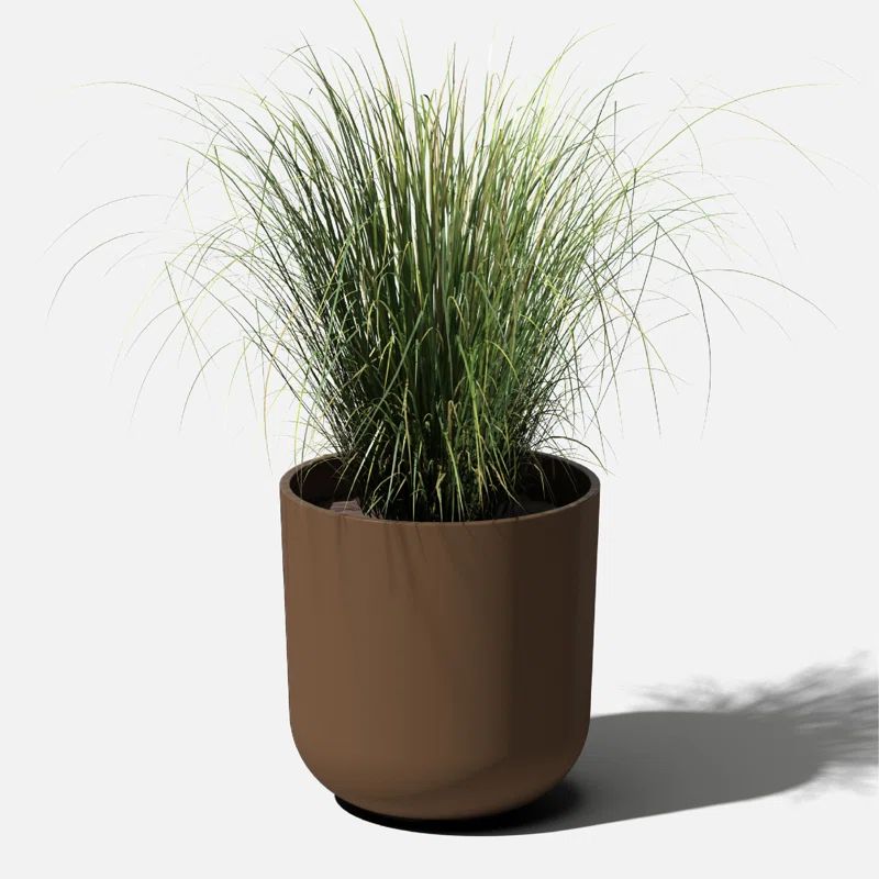 Kona Espresso 10" Modern Round Planter with Drainage Holes