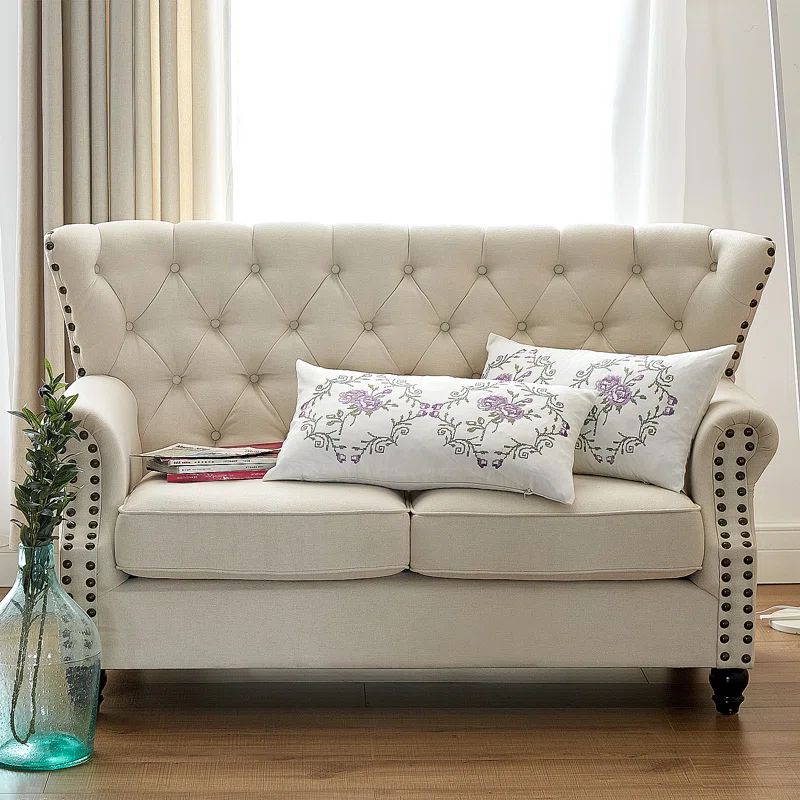 Lilac Rose Embroidered Euro Lumbar Pillow Cover Set
