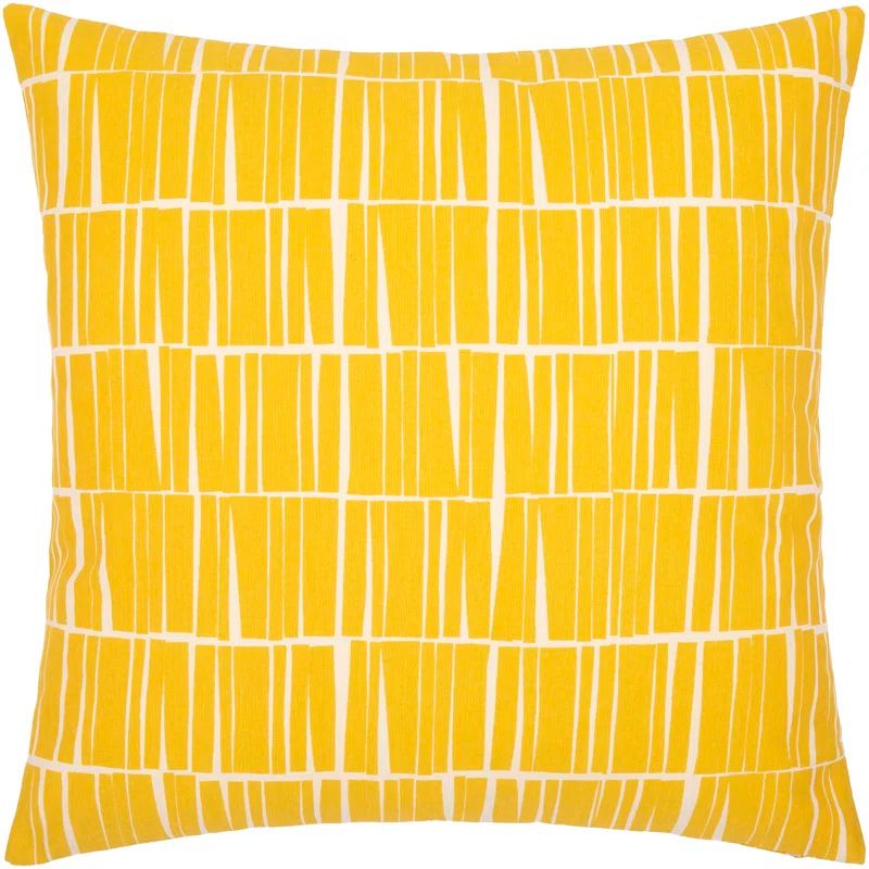 Mustard and Beige Cotton Rectangular Lumbar Pillow Set