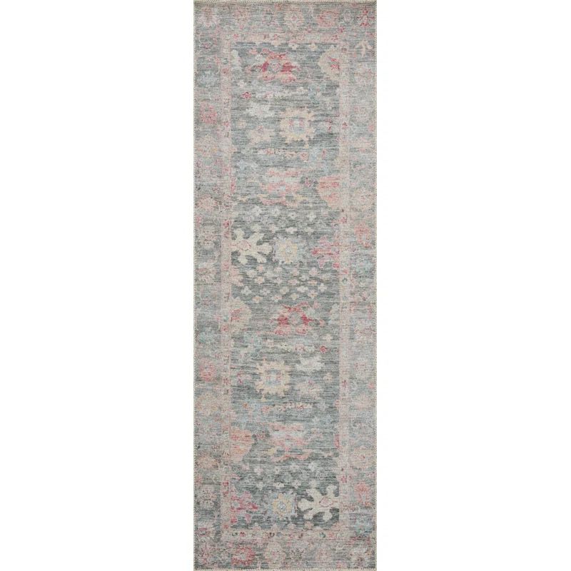 Elysium Graphite Oriental Runner Rug, 2'6" x 9'6", Polyester