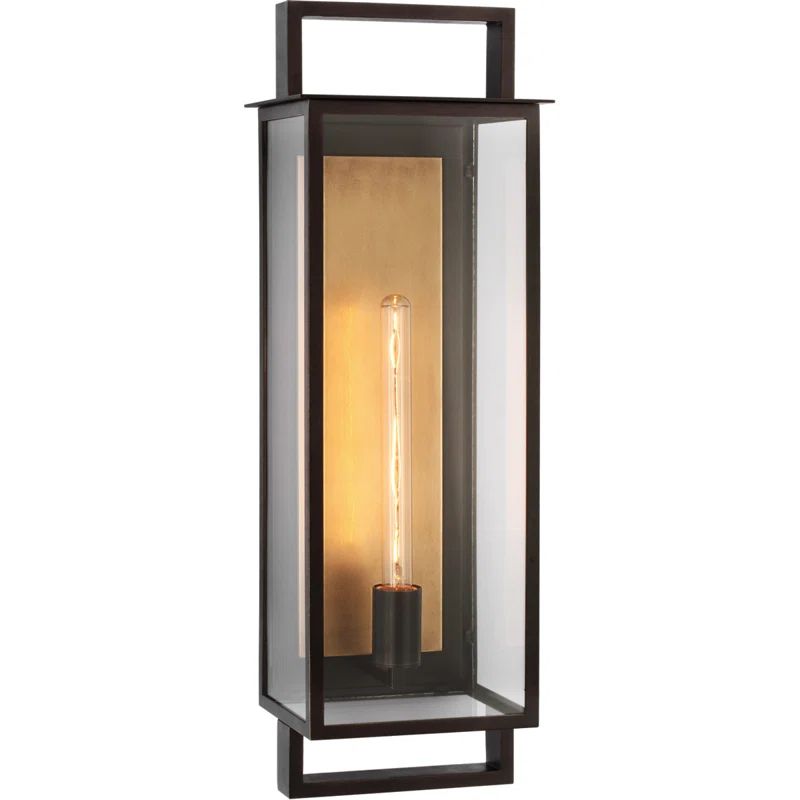 Elegant Black Iron Direct-Wired 26" Outdoor Lantern