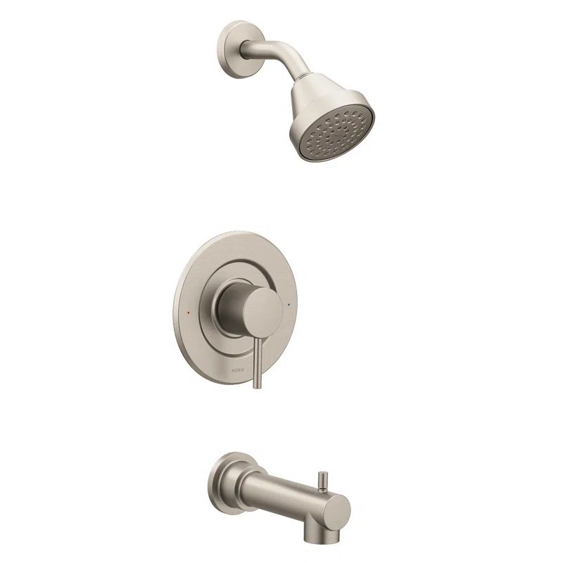 Brushed Nickel Wall Mounted Tub and Shower Trim Kit