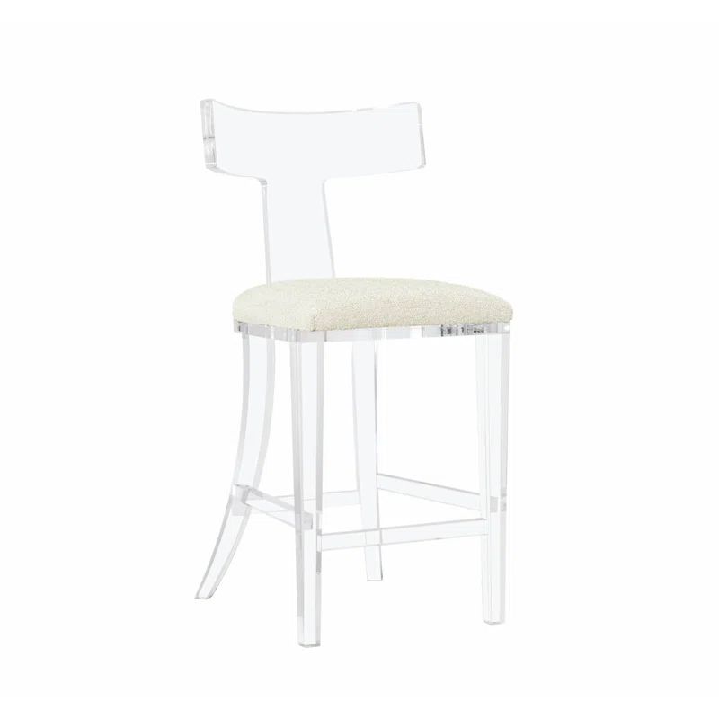 Tristan Plush Foam Clear Acrylic 26'' Counter Stool