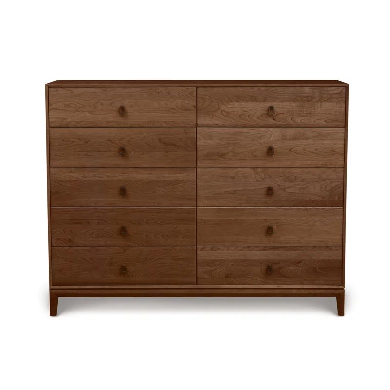 Saddle Cherry Double Dresser with Soft Close Drawers