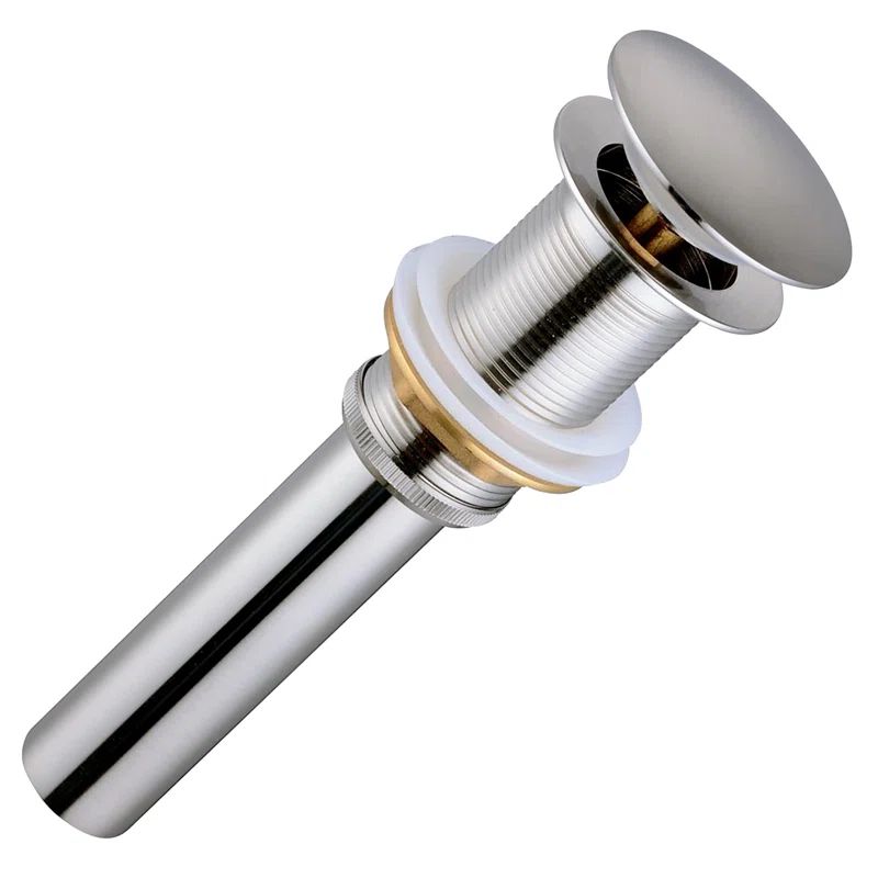 Brushed Nickel Brass Pop-Up Drain for Vessel Sinks