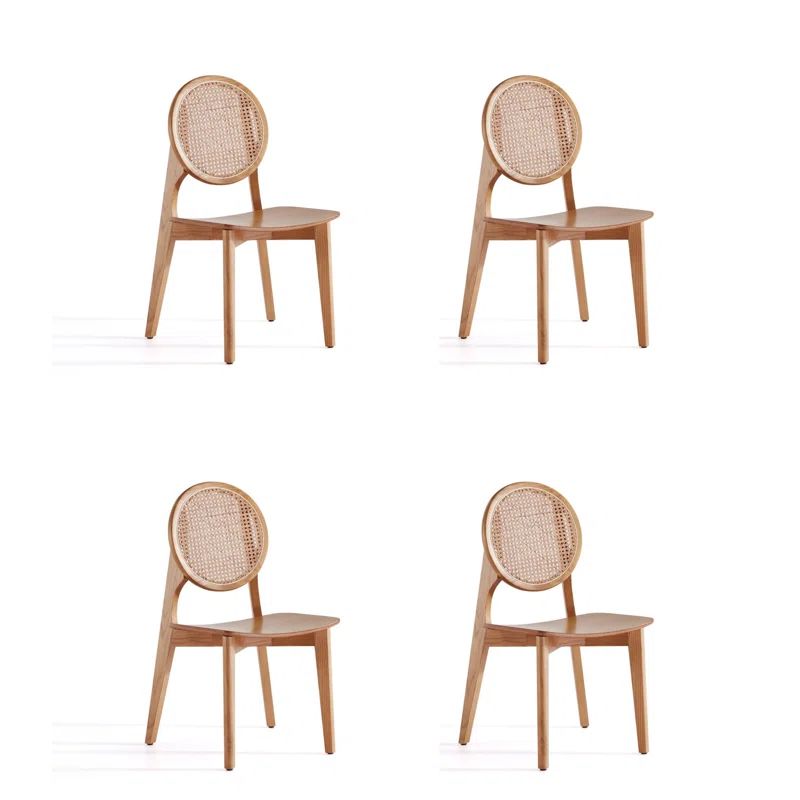 Versailles Nature Cane and Ash Wood Circular Side Chair
