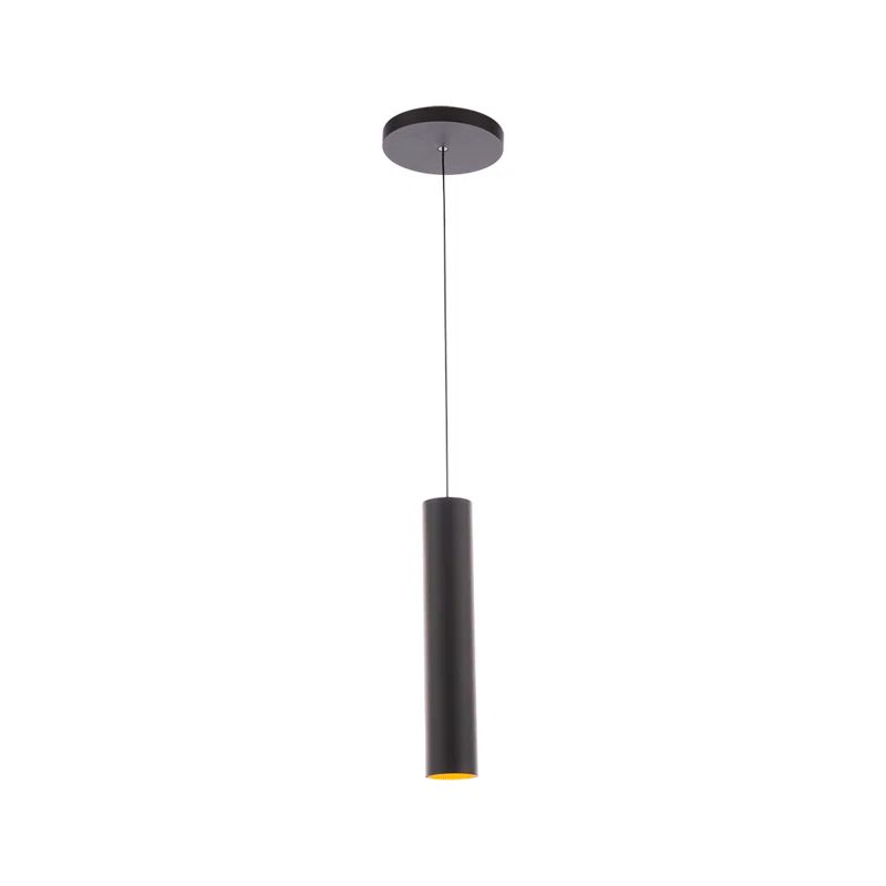 Silo Slim Black/Gold Aluminum LED Pendant Light 3000K