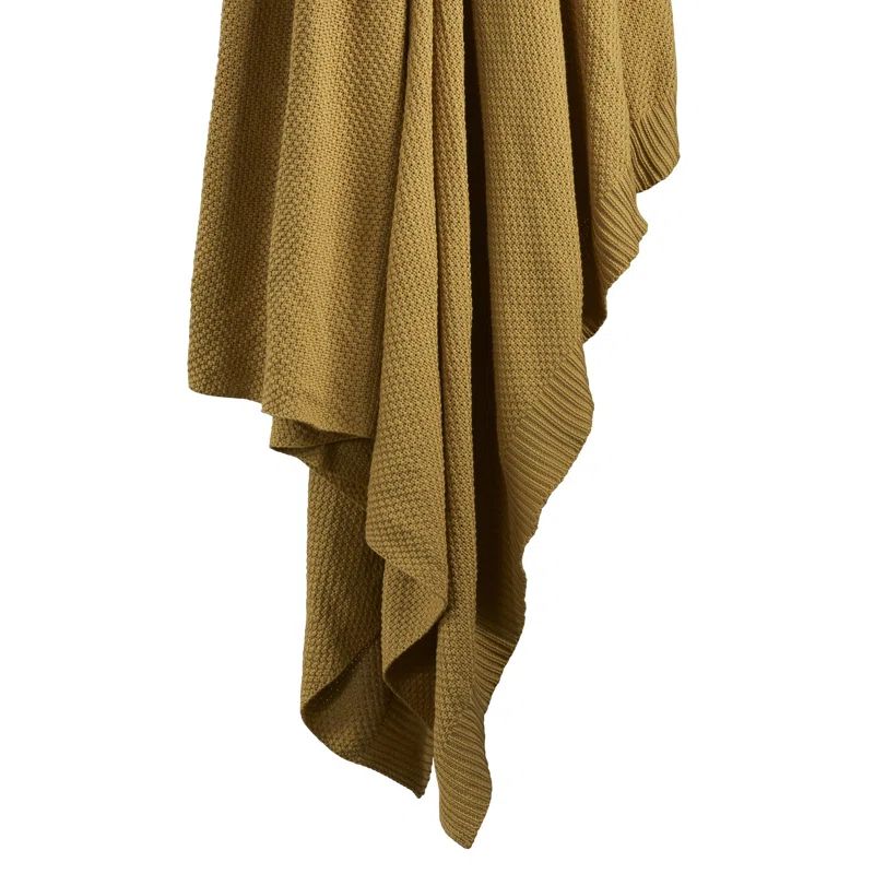 Tuscan Full/Queen Cotton Knitted Machine Washable Blanket