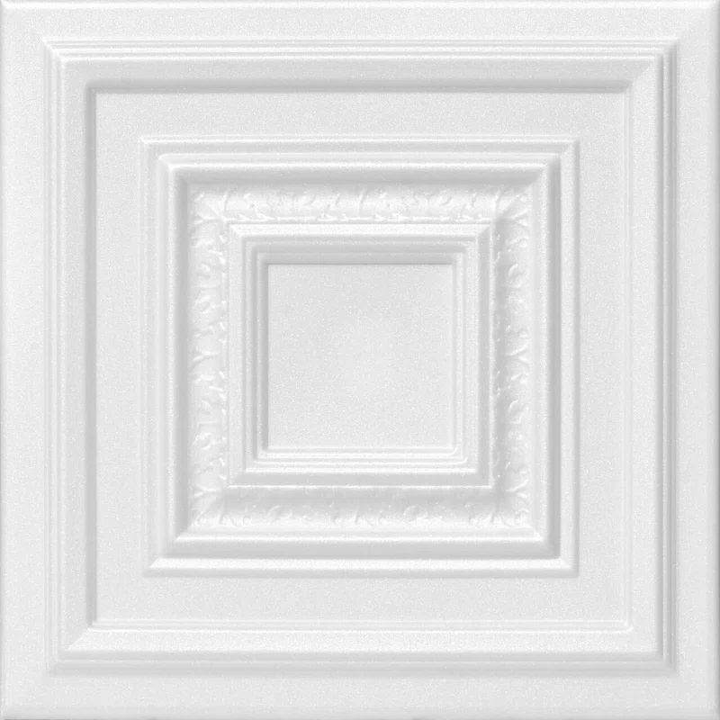Plain White Polystyrene Coffered Ceiling Tile Set