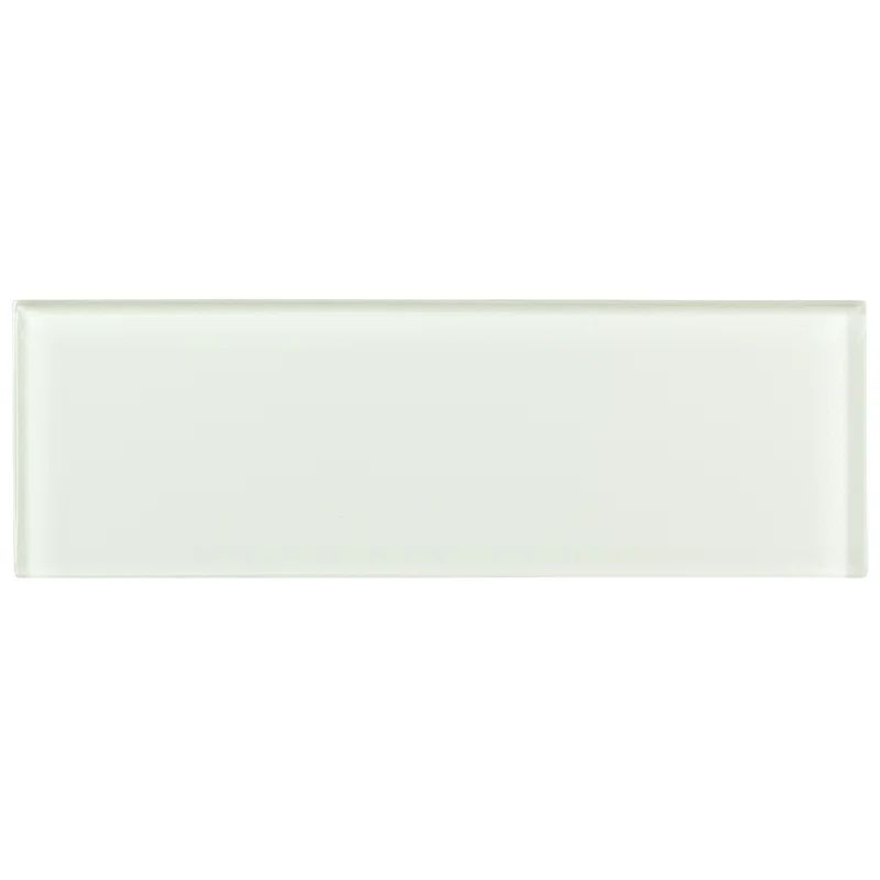 Enchant-Elle 4" x 12" Matte White Glass Subway Tile