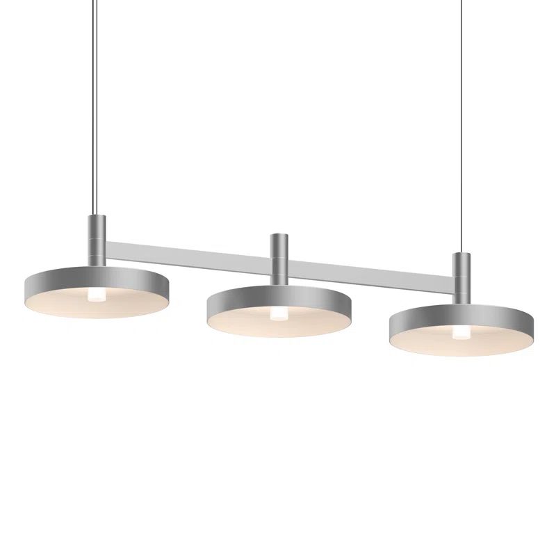 Bright Satin Aluminum 29'' LED Linear Pendant Light
